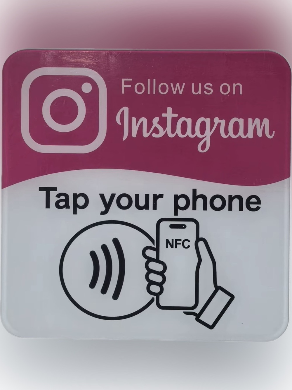 Instagram NFC Tap Card - Pink and White